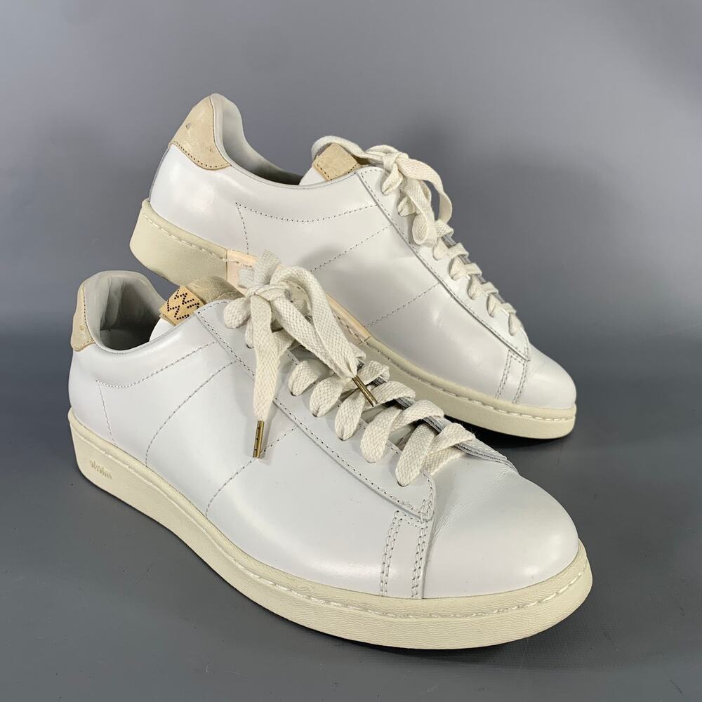 VISVIM Size 9.5 White Leather Lace Up Sneakers